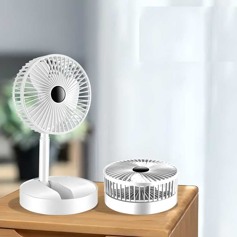 Adjustable Height Rechargeable Telescopic Pedestal Fan – Portable & Foldable - Fixivoo