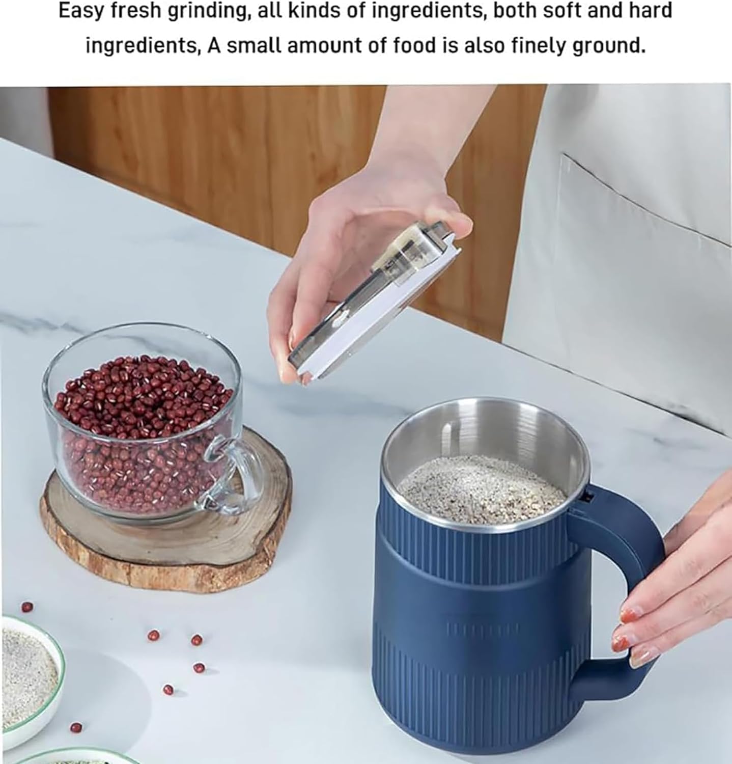 Stainless Steel Electric Grinder – Herbs, Spices, Coffee & Nuts - Fixivoo