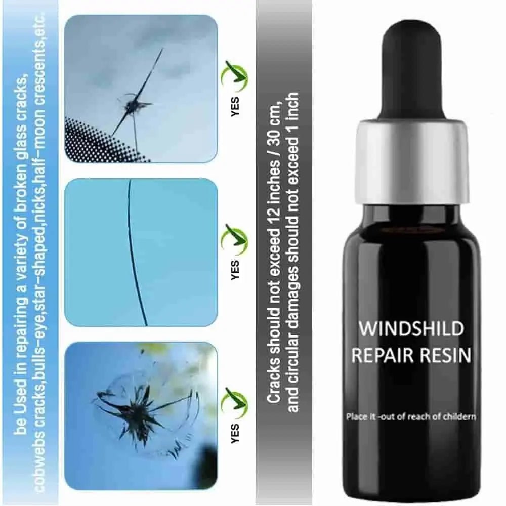 Windshield Repair Resin Kit – DIY Glass Crack Fix for Cars, Mirrors & Screens - Fixivoo
