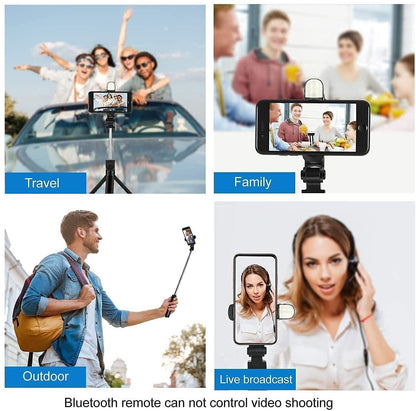 3 - in - 1 Extendable Selfie Stick Tripod with Bluetooth Remote & LED Flash - Fixivoo