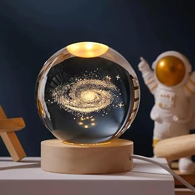 3D Crystal Lamp Ball – Assorted Designs | LED Night Light Decoration - Fixivoo
