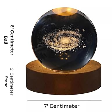 3D Crystal Lamp Ball – Assorted Designs | LED Night Light Decoration - Fixivoo