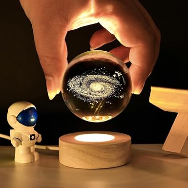 3D Crystal Lamp Ball – Assorted Designs | LED Night Light Decoration - Fixivoo