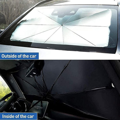 Car Windshield Sun Shade Umbrella – Foldable UV Heat Protector for Cars 14s9bc-ez