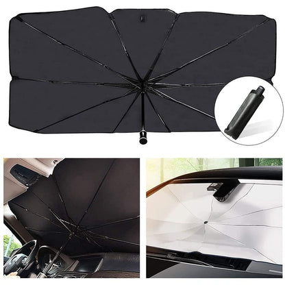 Car Windshield Sun Shade Umbrella – Foldable UV Heat Protector for Cars 14s9bc-ez