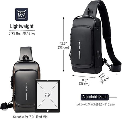 Unisex Sling Bag for Men & Women – Compact Crossbody Travel Shoulder Bag 14s9bc-ez