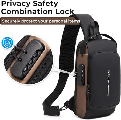 Unisex Sling Bag for Men & Women – Compact Crossbody Travel Shoulder Bag 14s9bc-ez