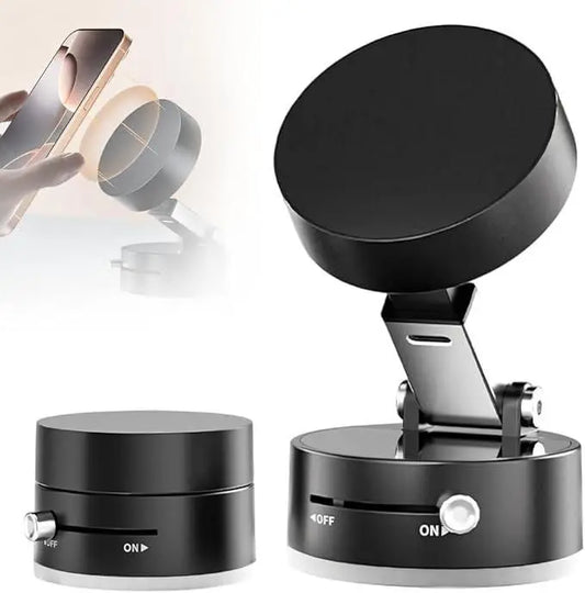 Vacuum Magnetic Suction Phone Holder – 360° Foldable & Strong Magnetic Grip 14s9bc-ez