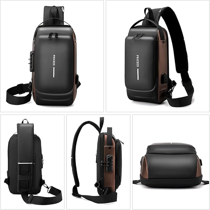 Unisex Sling Bag for Men & Women – Compact Crossbody Travel Shoulder Bag 14s9bc-ez