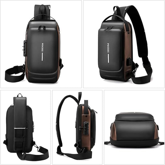 Unisex Sling Bag for Men & Women – Compact Crossbody Travel Shoulder Bag 14s9bc-ez