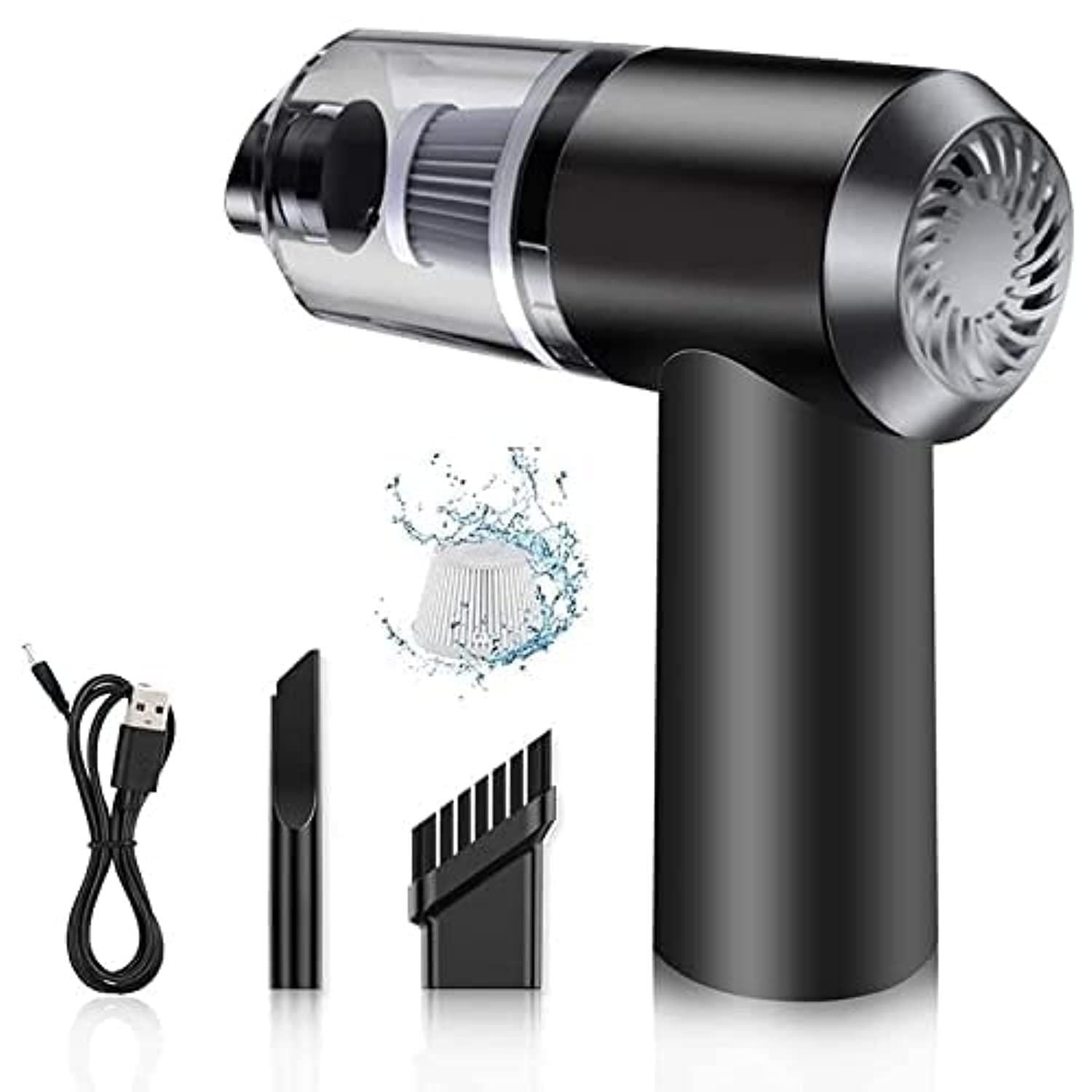 BD Portable Air Duster & Wireless Vacuum Cleaner – 2-in-1 Mini Rechargeable Dust Blower 14s9bc-ez