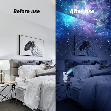 Astronaut Galaxy Projector – 360° Rotating Star Night Light with Remote Control 14s9bc-ez