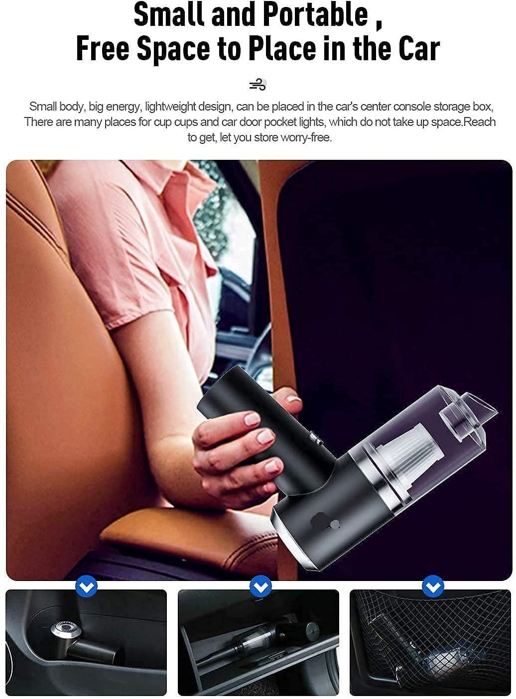 BD Portable Air Duster & Wireless Vacuum Cleaner – 2-in-1 Mini Rechargeable Dust Blower 14s9bc-ez