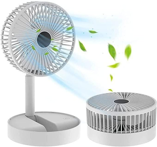 Adjustable Height Rechargeable Telescopic Pedestal Fan – Portable & Foldable - Fixivoo