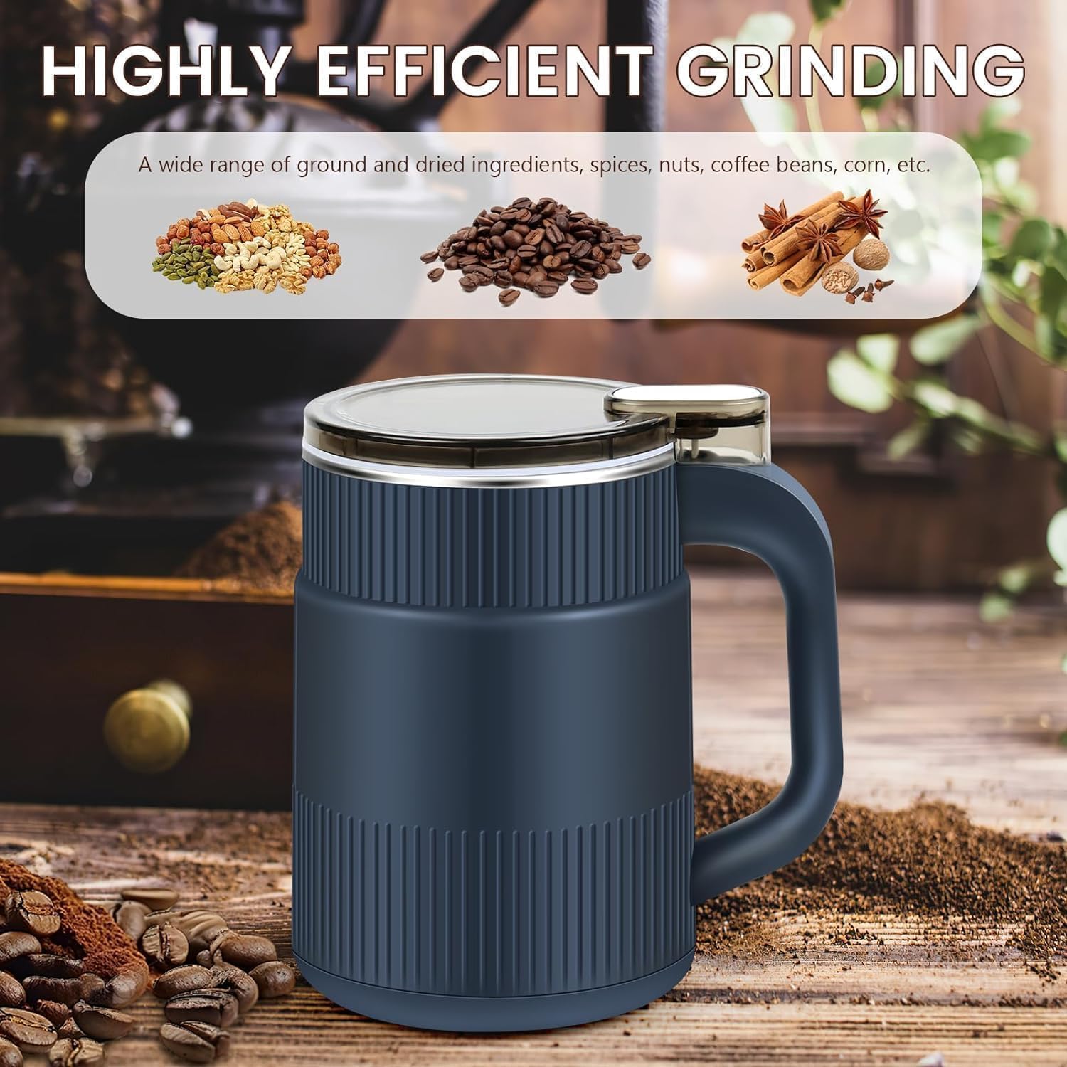 Stainless Steel Electric Grinder – Herbs, Spices, Coffee & Nuts - Fixivoo