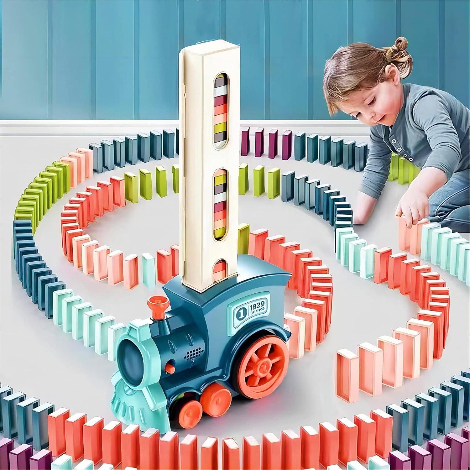 Train Toy Domino Set for Kids – BPA Free Plastic with Sound Effects - Fixivoo