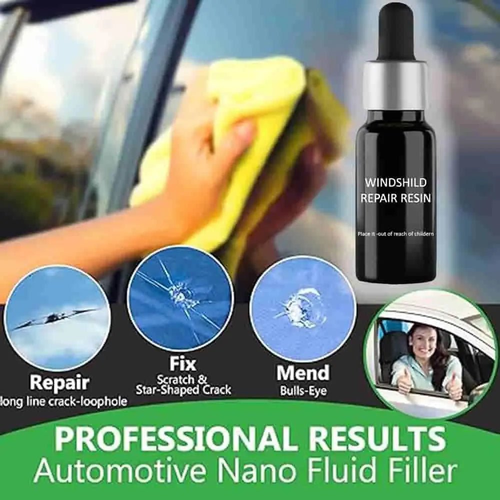 Windshield Repair Resin Kit – DIY Glass Crack Fix for Cars, Mirrors & Screens - Fixivoo